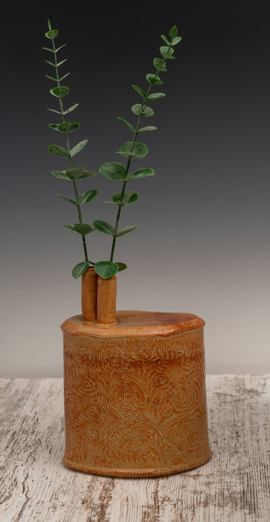 Large Shino Double Necked Vase